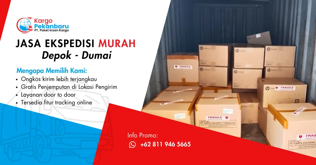 Jasa Ekspedisi Murah Depok ke Dumai