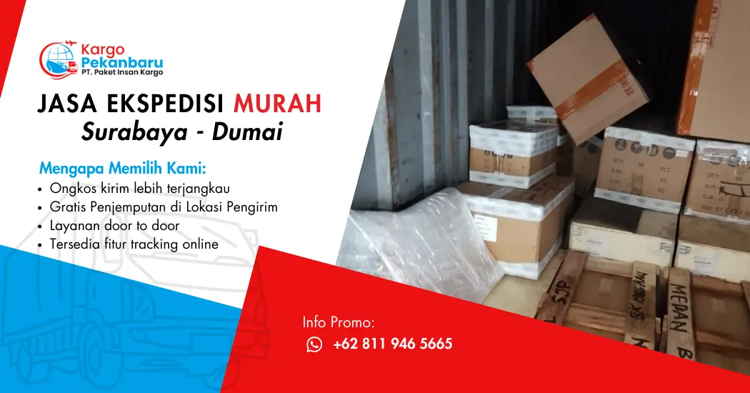 Jasa Ekspedisi Murah Surabaya ke Dumai